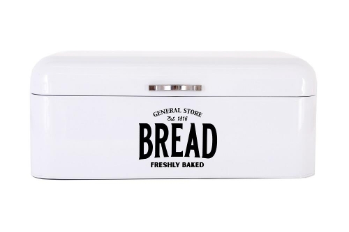Bread Bin Metal White Ideal for Storage Snacks Pancakes Breakfast