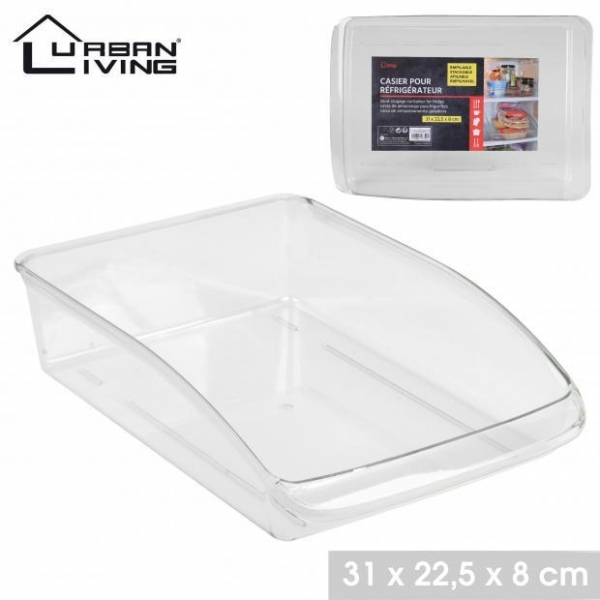 Fridge Clear Plastic Storage Box 31 x 22.5 x 8 cm