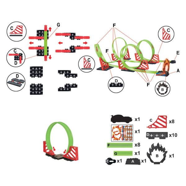 Race Track Looping with Pull-Back 360� Auto � 32-Piece Set