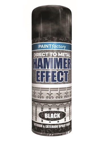 PF Hammer Effect Spray Paint Black 400ml Aerosol