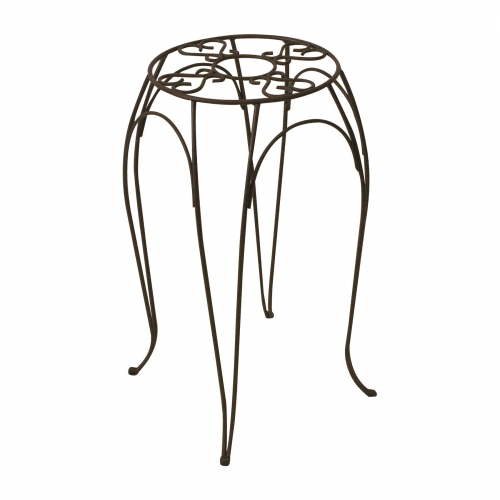 Cameo Plant Stand with Round Top 38cm Brown