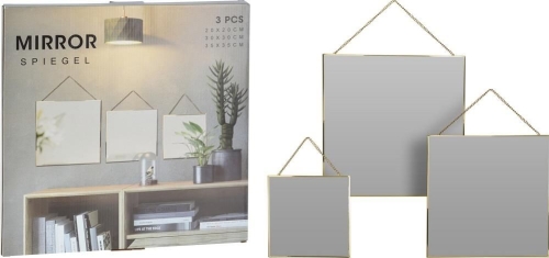 MIRROR SET 3PCS WITH GOLD CLR