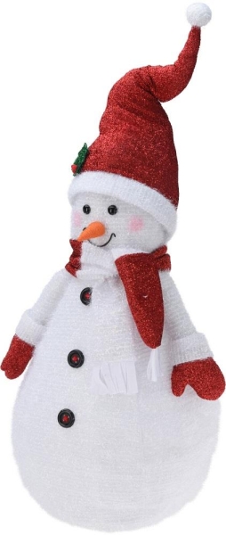 Christmas Snowman Decoration 10 LED Lights 120cm Battery Operated Indoor Outdoor