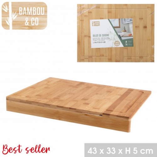 Bamboo Cutting Board 44x33x4 cm
