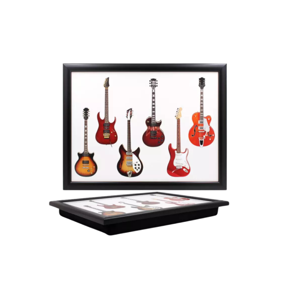 Laptray with Guitar Design Bean Bag Cushion Ideal for Laptops TV Meals Breakfast