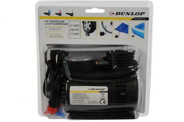 Dunlop 12V Air Compressor Car Footbal Cycle Cigratte Lighter Socket
