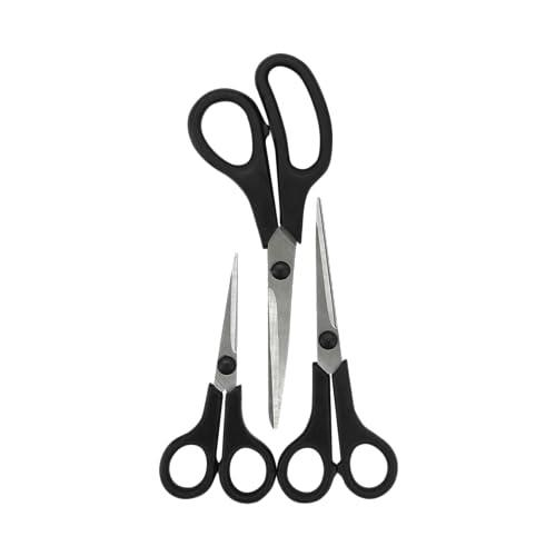 3 Piece Scissor Set Stainless Steel Blades PP Plastic Handles Dishwasher Safe