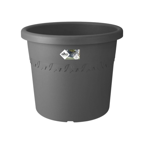 Flower Pot Algarve Cilindro Round Anthracite Including Wheels 40CM