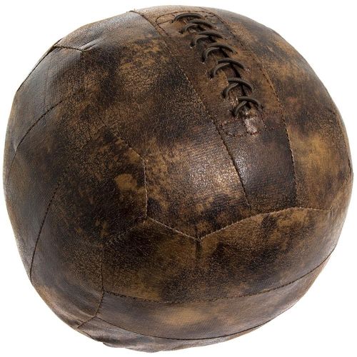 Antique Style Door stop Football Brown Faux Leather Shabby Chic Gift