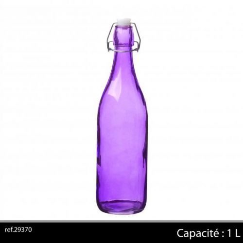 1Ltr Glass Bottle Purple