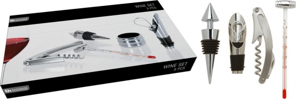 WINE SET 5PCS STAINLESS STEEL