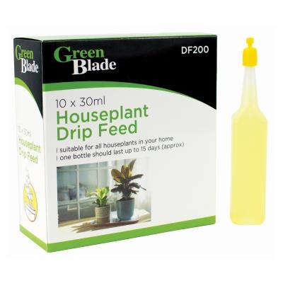 10 x 30ml House Plant Drip Feed Bottles - Easy Nutrient Solution for Healthy Growth