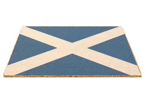 St Andrews Cross Coir Mat 60x40 Scottish Flag Durable Indoor Outdoor Use Rubber