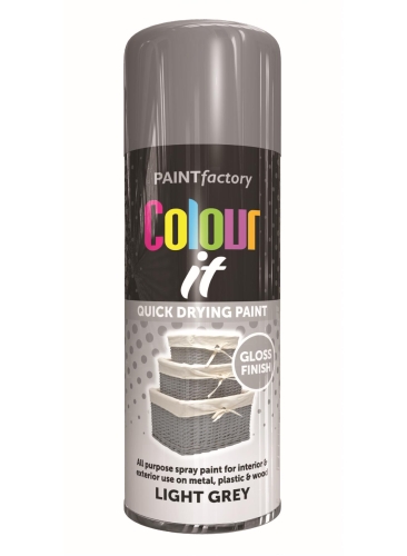 PF Colour IT Spray Gloss Light Grey 400ml Aerosol