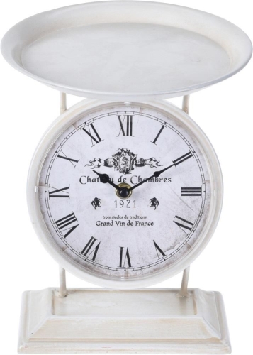 TABLE CLOCK SCALE WHITE