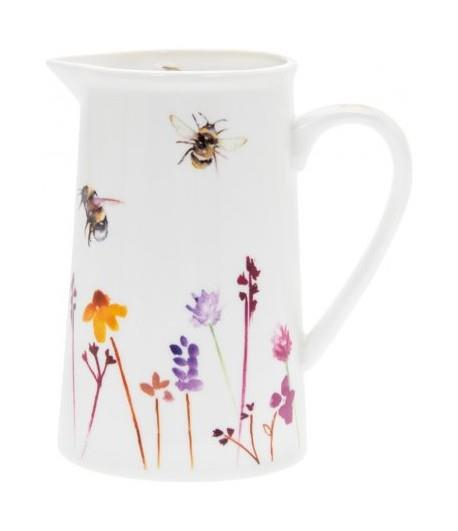 Busy Bees Ceramic Jug Bee Design Vase Decorative Multi Purpose Easy Care 1L