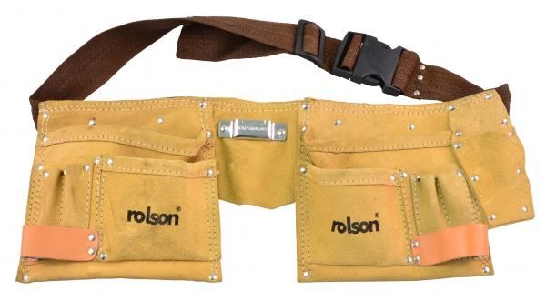 Heavy Duty 10 Pocket Professional Leather Work Tool Belt Pouch