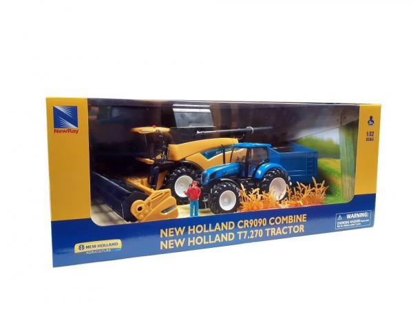 Ray New Holland Combine Tractor and Trailer