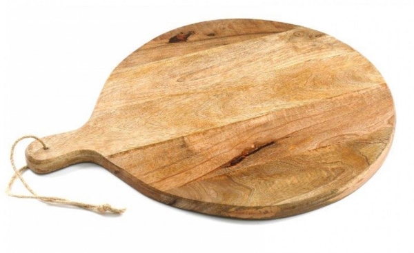 60cm Mango Wood Round Chopping Board