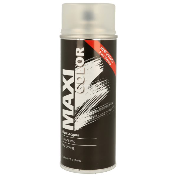 Maxicolor Clear Lacquer Spray Paint 400ml Matt Finish for Wood Metal Plastic