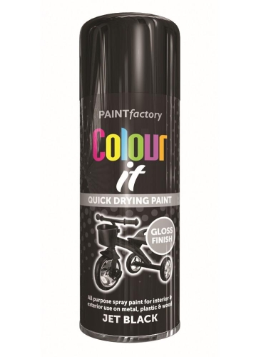 PF Colour IT Spray Gloss Jet Black 400ml