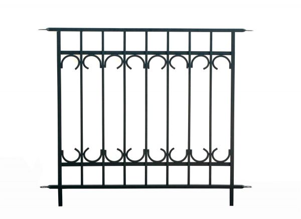 Panacea Park Lane Fence Section Black stylish