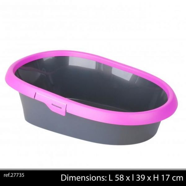 Cat Litter Tray Deluxe Pink