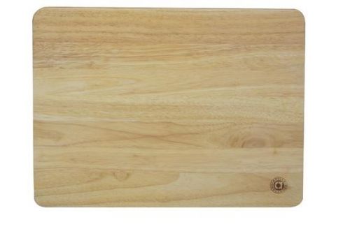 45x35cm Wooden Pastry Chopping Kitchen Board Heavea Rubber Wood Large