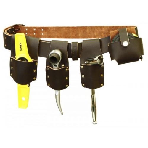 Rolson Heavy Duty Builder's Mate 4 Pocket Tool Leather Belt