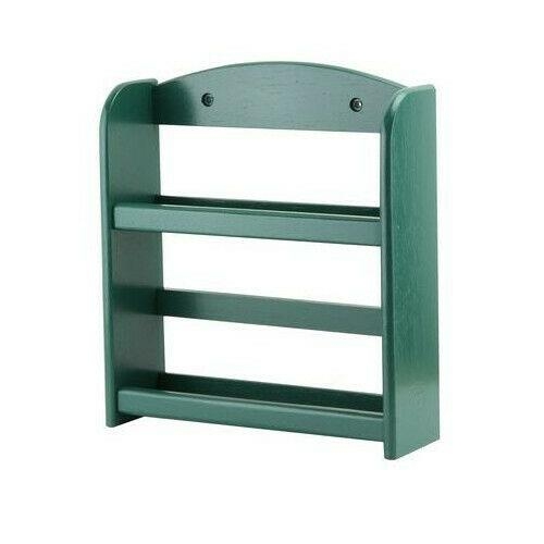 2 Tier Wall Mounted Fjord Green Wood Spice Herb Rack