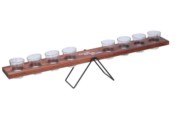 Drinking Game Table Seesaw With 8 Shot Glasses