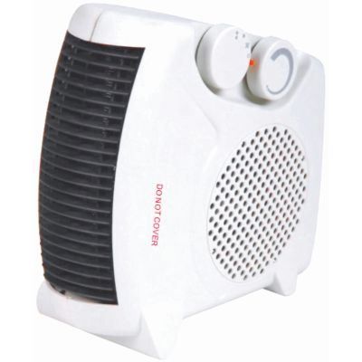 Portable 2kW Upright Flat Fan Heater Electric 2 Heat Settings 1000W/2000W