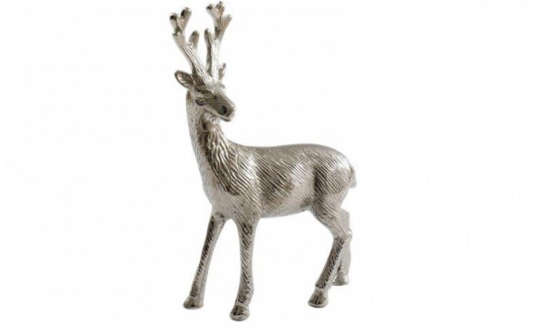 Large Silver Stag Ornament Aluminum Decorative Piece for Home Decor Centerpiece