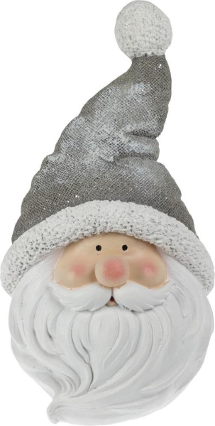 SANTA 26X48CM WITH LED GREY