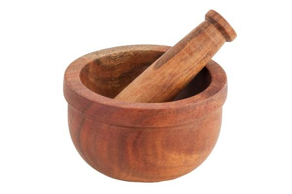 Acacia Pestle and Mortar Durable Natural Wood for Grinding Spices and Herbs