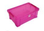 Whitefurze 10L Allstore Clip Top Storage Container Pink