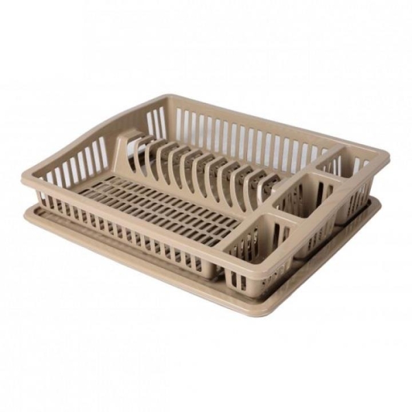 Dish Drying Rack with Plate Dune 46cm Durable Plastic Kitchen Organizer