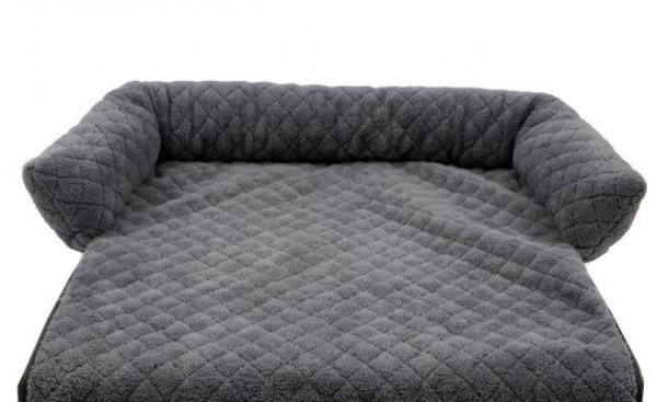 Pet Grey Sofa Covered Bed 85 x 100 cm