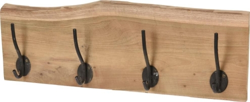 COAT RACK TEAK WITH 4 HOOKS 80CM