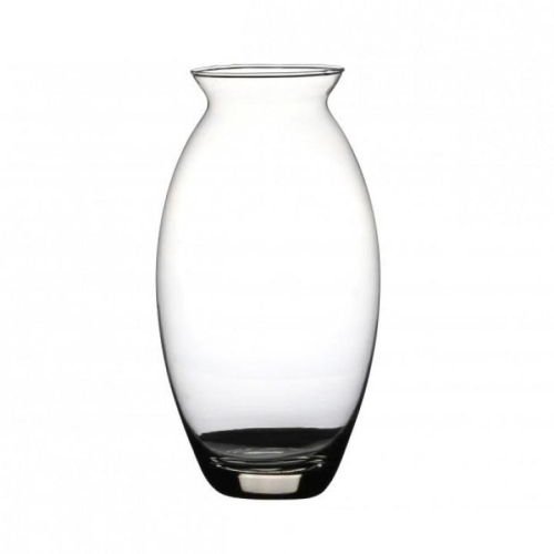 Elegant 26cm Clear Glass Flower Vase Perfect for Fresh and Dried Flowers