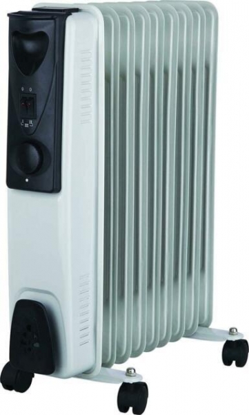 2kW 9 Fin Oil Filled Radiator with Adjustable Thermostat Home Workshop