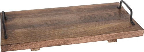 Cutting Board Mango Wood Metal Stylish and Durable 40x22.5cm Burnt Finish