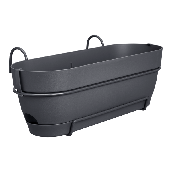 Vibia Campana Trough 50cm Anthracite Eco-Friendly Planter with Water Reservoir