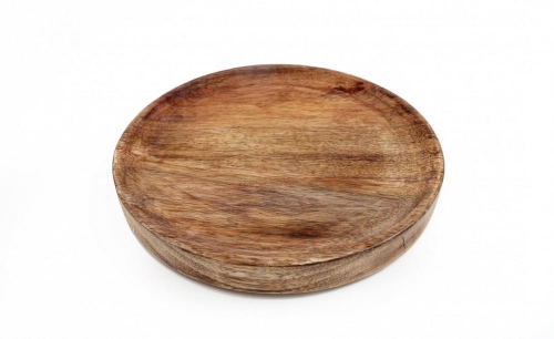 Mango Wood Plate Round Small 22cm