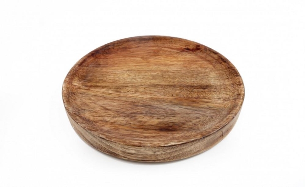 Mango Wood Plate Round Small 22cm