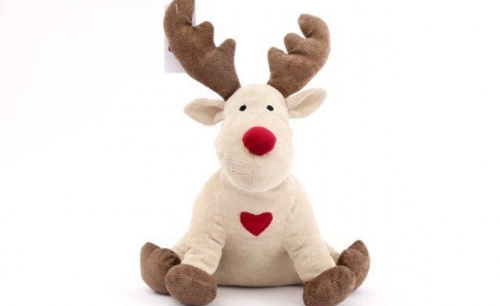 Christmas Reindeer Doorstop 25cm Festive Decor Weighted Polyester Holiday Gift