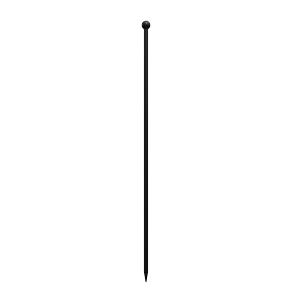 Ball Top Fence Post, Black. 96cm.