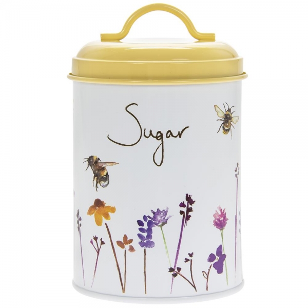 Busy Bees Round Metal Sugar Storage Canister