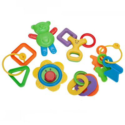 6PCS Baby Rattle Set Colorful Teething Toys Safe Easy Grip for Newborns