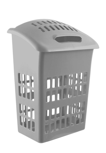 Signature Upright Laundry Basket Platinum